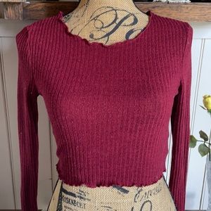 Shein small long sleeve crop top